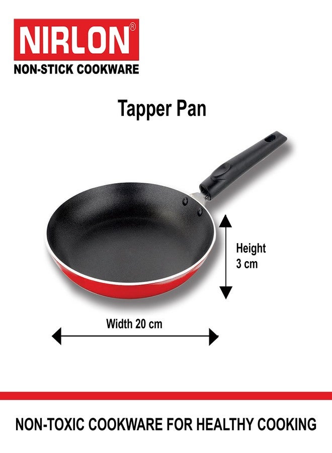 Nirlon Non Stick 4 Piece Tawa Fry Pan and Kadhai Combo Set Aluminium Red & Black - Image 4